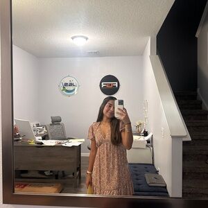 Primark Black and Silver Midi Dress